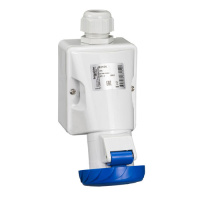 Настен розетка винт 16А 2P+E IP67 220В Schneider Electric
