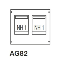 Пластрон 450x500мм с проемом под 2 разъединителя NH1 ABB