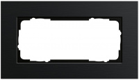 Рамка 2-постовая без перегородки Gira Esprit Черный анодированный алюминий