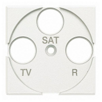 Axolute Лицевая панель для розеток TV + FM + SAT, цвет белый Bticino