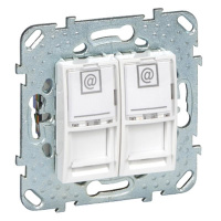 Розетка телефонная 1-ая RJ11 4 контакта Schneider Electric Unica Белый