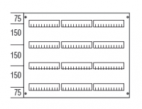 Пластрон с прорезями DIN150мм 600х750мм, 4ряда ABB