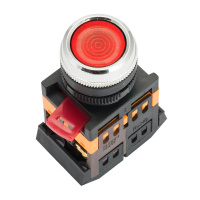 Кнопка с подсветкой красный NO+NC 230В EKF PROxima ABLFS-22