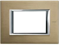 Рамка прямоугольная итальянский стандарт ITA 3 мод Bticino Axolute Титан 