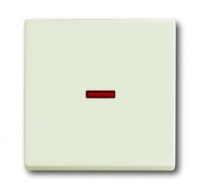 Клавиша для механизма 1-клавишного выключателя/переключателя/кнопки с красной линзой ABB Solo/Future chalet-white