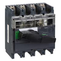 Выключатель-разъединитель, монтаж на плате 4P / с чёрной рукояткой Schneder Electrc nterpact NV400