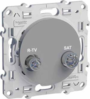 Розетка R/TV-SAT проходная Schneider Electric Odace Алюминий