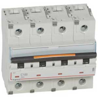 Автоматический выключатель DX3 4П C100 25кА Legrand