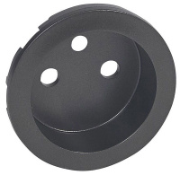 Накладка розетки французского стандарта безвинтовой зажим Legrand Celiane Графит