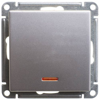 W59 1-клавишный Переключатель с подсв. 10АХ, механизм, матовый хром Schneider Electric
