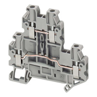 Клеммник винтовой проходной 4мм.кв 2входа/2выхода серый Schneider Electric