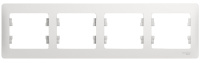 Рамка 4-постовая горизонтальная Systeme Electric Glossa Белый