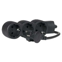 Legrand Многорозеточный блок ''Стандарт'' 3 x 2К+З - с кабелем длиной 5 м черный