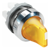 Переключатель M2SS2-21Y (короткая ручка) желтый 2-х позиционный с подсветкой с фиксацией ABB