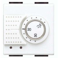 Термостат электронный комнатный с релейным выходом на один контакт 2A 250В 2 модуля Bticino Living Light Белый