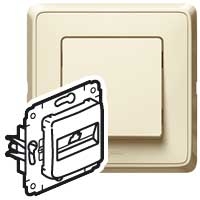 Розетка телефонная 1-ая RJ11 Legrand Cariva Слоновая кость