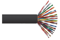 Кабель связи витая пара F/UTP, кат.5E 10х2х24AWG solid, LDPE, 305м, черный ITK