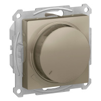 Светорегулятор (диммер) повор-нажим LED RC 400Вт механизм Schneider Electric AtlasDesign Шампань