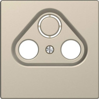 Накладка TV розетки 2/3 отверстия Merten D-Life Сахара