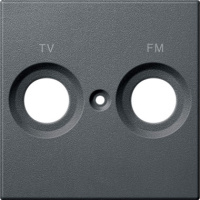 Накладка розетки TV-FM с маркировкой Merten System M Антрацит