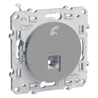 Розетка телефонная RJ12 6 контактов Schneider Electric Odace Алюминий