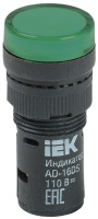 Лампа AD16DS (LED) матрица d16мм зеленый 110В AC/DC IEK