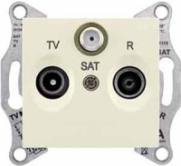 Розетка TV/R-SAT проходная 4dB Schneider Electric Sedna Бежевый