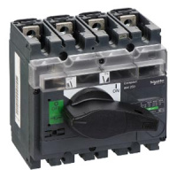 Выключатель-разъединитель, монтаж на плате 4P / с чёрной рукояткой Schneder Electrc nterpact NV250