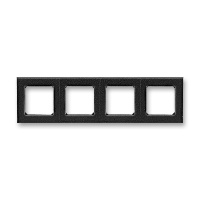Рамка 4 поста антрацит / дымчатый чёрный ABB Levit M