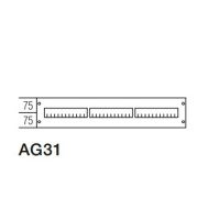 Пластрон глухой DIN125мм 150х750мм, 1ряд ABB