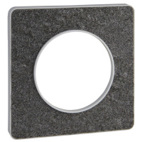 Рамка 1-постовая Schneider Electric Odace Черный фосфор/Белый