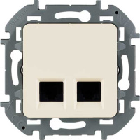 Розетка информационная RJ 45 - категория 6 - UTP IEK Inspiria Слоновая кость