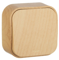 Выключатель 1-клавишный 10A IP20 Legrand Quteo Сосна