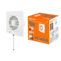 Вентилятор бытовой настенный с выключателем 148мм 25W 280м3/ч 46Дб IP34 белый TDM 150 СВ