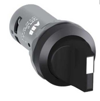 Переключатель C2SS2-10B-10 2-х позиционный черный 1НО (90 градусов) с фиксацией (черное декоративное кольцо) ABB