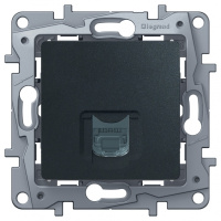 Розетка информационная RJ45 категория 6 UTP Legrand Etika Антрацит