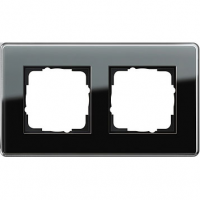 Рамка 2-постовая Gira Esprit Glass C Черное стекло