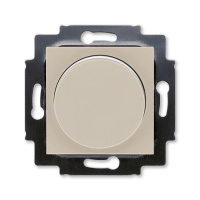Светорегулятор поворотно-нажимной 60-600 Вт R кофе макиато / белый ABB Levit