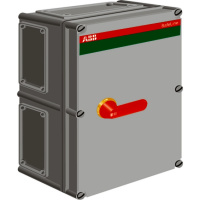 Рубильник в боксе OT315KFCC3A до 315А(АС23А) 3х-полюсный, 2НО+1НЗ доп. контакт, пластик, нет 2x фланец ABB