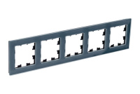 SE AtlasDesign Рамка 5-постовая Грифель Nature Натуральное стекло