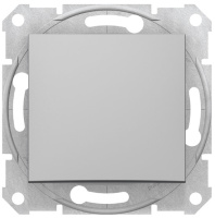 Переключатель 1-клавишный 10A Schneider Electric Sedna Алюминий