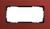 Рамка 2-постовая без перегородки Gira Esprit Lenoleum-Multiplex Красный