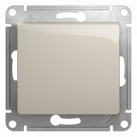 Выключатель кнопочный (схема 1) 10AX механизм Systeme Electric Glossa Молочный