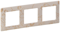 Рамка 3-постовая Legrand Valena Life Ампир Бежевый