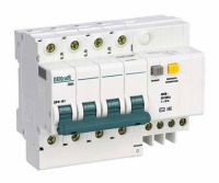 АВДТ со встр. защ. от сверхтоков 4Р 32А 100мА AC D ДИФ-101 DEKraft