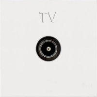 Розетка TV простая 2 мод ABB NIE Zenit Белый N2250.7 BL