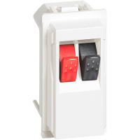 Белый Розетка для аудиоколонок стерео 1 мод Bticino LivingNow 