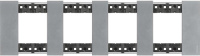 Луна Рамка немецкий стандарт 4 поста (2+2+2+2 мод) Bticino LivingNow