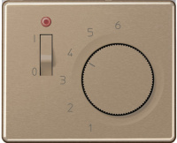Накладка термостата комнатного с выключателем Jung Бронза