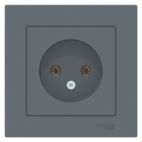 Розетка без заземления 16A в сборе Schneider Electric AtlasDesign Грифель